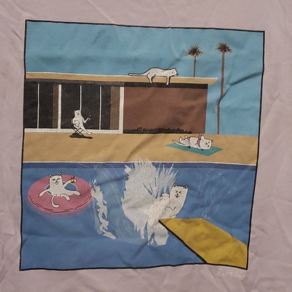 Lavender Rip n Dip medium pocket tee - Picture 3 of 4